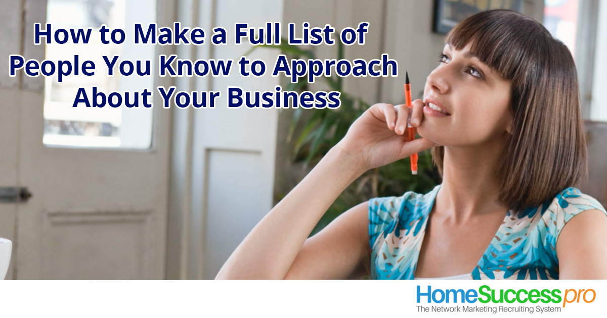 How to make a full list of people you know to approach about your ...